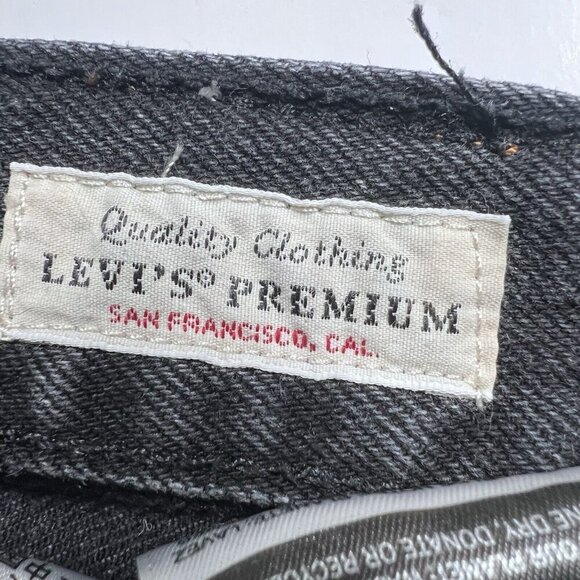 Levis 501 Distressed Denim Shorts Black Size 26 - Picture 3 of 9